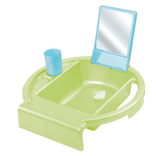Imagen principal de Rotho 20034013901 - Palangana infantil con espejo y vaso, color verde