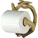 River's Edge Unique Poly Resin Design Deer Antler Toilet Paper Holder