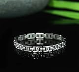 TRIBAL CROSS LINK SOLID STAINLESS STEEL BRACELET .27 x 7.25