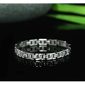Buy TRIBAL CROSS LINK SOLID STAINLESS STEEL BRACELET .27 x 7.25 by Willowbee