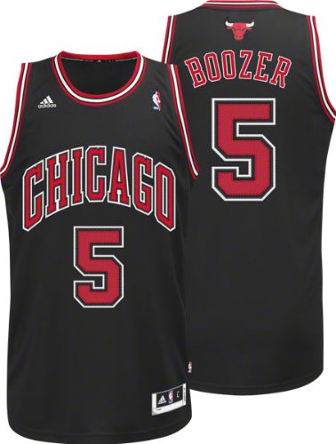 Carlos Boozer Youth Jersey: adidas Black Swingman #5 Chicago Bulls Jersey