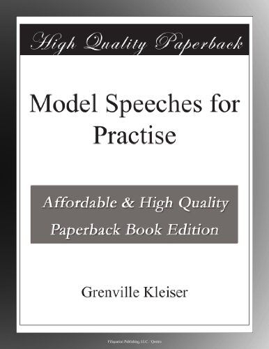 Textbook - Model Speeches for Practise