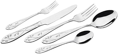 Ioven Leaf 20-Piece Stainless Steel Flatware Set, Service for 4