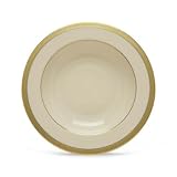 Lenox Lowell Gold Banded Ivory China Pasta Bowl/Rim Soup