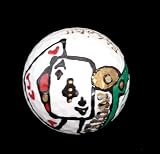 GOLF BALL - HAND PAINTED - DESIGN: CASINO CARDS & CHIPS