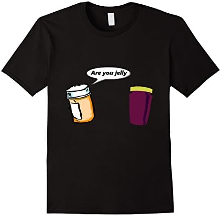 Men's Are You Jelly Peanut Butter Jelly Silly Funny Custom T Shirt XL Black