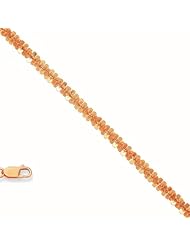 14k Solid 2 Tone Gold 1.5 mm (1/16 Inch) Sparkle Chain 20" w/ Lobster Claw Clasp