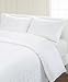 3pcs Luxurious Cotton Silk White Floral Silky Smooth Soft Duvet Cover Set Queen - Made in USA