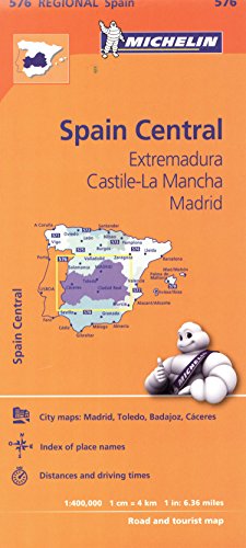 michelin spain central extremadura castilla la mancha madrid map 576 mapsregional michelin