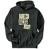 Burton Kicks Ass!! Last Names Mens Hoodie (Dark Silver, Sizes X-Small - XXX-Large)