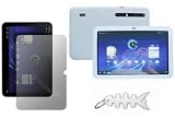 Clear Silicone Skin Cover + LCD Screen Protector + Fishbone Style Keychain for Motorola XOOM Tablet