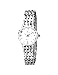 Candino Womens Quartz Watch with White Dial Analogue Display and Silver Stainless Steel Bracelet C4364/1