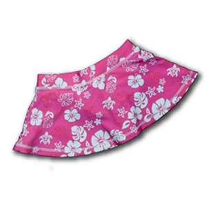 Buy Baby Banz Swim Skirt with Bikini Pant Attached, Pink White Print, Size 8 by Baby Banz