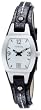 Fossil Women's JR9759 Skinny Black Leather Strap White Analog Dial Watch