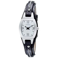Fossil Damen-Armbanduhr Trend Leder schwarz JR9759