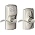 Schlage FE595VCAM619ACC Camelot Keypad Accent Lever Door Lock, Satin Nickel