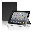 The New iPad 3rd Generation Magnetic Smart Cover Portfolio Case by Photive With Built In Stand. Front and Back Protection for Ipad 3 -Black (Latest Version With Built-In Magnet for Sleep / Wake Feature)