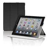 The New iPad 3rd & 4th Generation Magnetic Smart Cover Portfolio Case by Photive With Built-In Stand - Front & Back Protection Designed for 3rd & 4th Generation iPad (Latest Version With Built-In Magnet for Sleep/Wake Feature) - Black