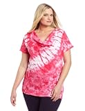 41ks1UuWEzL. SL160  Calvin Klein Performance Womens Plus Size Tie Dye Drape Neck Tee