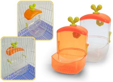 Carrot Shaped Feeder for Rabbits and Other Small Animals, Clear