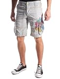 Desigual Men’s Logo Board Shorts, White, 30