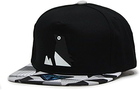 Animal Sculpture Black/White Flat Bill Snapback Baseball Cap (Panda Penguin Lion Sheep Zebra)
