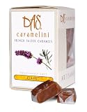 All Natural Fleur de Sel Caramels- Classic Lavender, 4 Oz Box