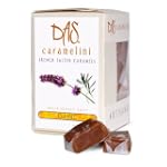 All Natural Fleur de Sel Caramels- Classic Lavender, 4 Oz Box