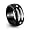 Edward Mirell Designer Black Titanium and Silver Ring 