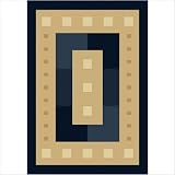 Contemporary Area Rug, United Weavers Manhattan 8'x11' Times Square Navy Blue
