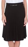 Knee Length Pleated A-Line Skirt with Skinny Belt Reviews