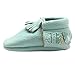 Sayoyo Baby Blue Tassels Soft Sole Leather Infant Toddler Prewalker Shoes (0-6 months, Blue)
