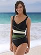 FantaSizer Swim Suit 1 Piece Tank Black Color Block Swimwear Look Thinner SeXy Sizes 14 or 16