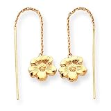 14k Flower Threader Earrings