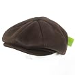 New Faux Leather Newsboy Gatsby Driver Cap Hat * Brown * Small / Medium