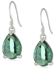 Judith Ripka "La Petite" Pear Stone On Wire Green Drop Earrings