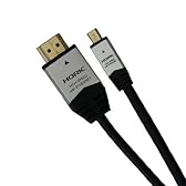 HORIC HDMIマイクロケーブル 2.0m タイプDオス-タイプAオス シルバー HDM20-040MCS