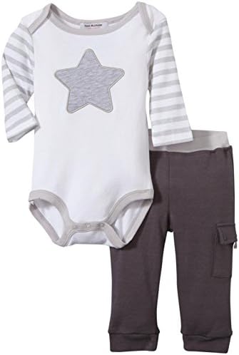 Isaac Mizrahi Baby-Boys Long Sleeve Star Bodysuit with Pant, Multi, 3-6 Months