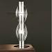 Eurofase TB-2BEB Be-Bop 2 Lights Table Lamp Clear Shade with Satin Nickel Finish
