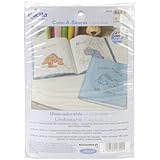 BUCILLA Cute-a-Saurus Quiet Book Stamped Cross Stitch Kit, 9 by 9-Inch