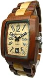 Tense Sandalwood & Maple Two Tone Rectangular Mens Watch J8102SM