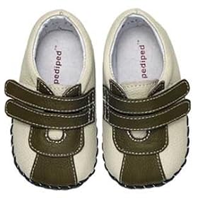 Pediped Baby Boy Shoes - Liam in Khaki and Olive (Size=M:(12-18 Months))