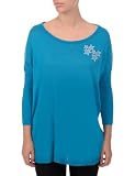 Morgan Ligne Fetiche Galaxy - Pull Tunique Broche Étoiles Dos Rayé - Femme