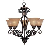 Maxim Lighting 11244SAOI 5 Light Symphony Chandelier, Oil Rubbed