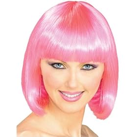 Short Hot Pink Supermodel Wig