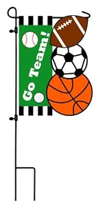 Go Team! Sculpted Applique Mini Flag