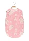 Happylifehere 6重がーぜ スリーパー 出産祝い 寝冷え対策 あかちゃん ベビー 0～36ヶ月 (L, アニマル(ピンク))