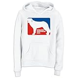 English Shepherd Dog Sports Logo White Hoodie Womens X-Large
