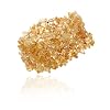 Genuine Golden Citrine Chips Multi Row Stretch Bracelet