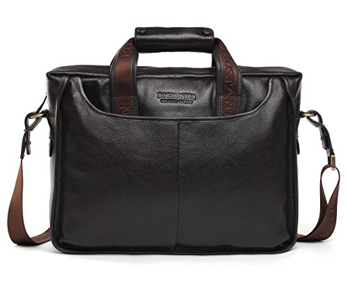 BOSTANTEN Leather Briefcase Laptop Handbag Messenger Business Bags for Men